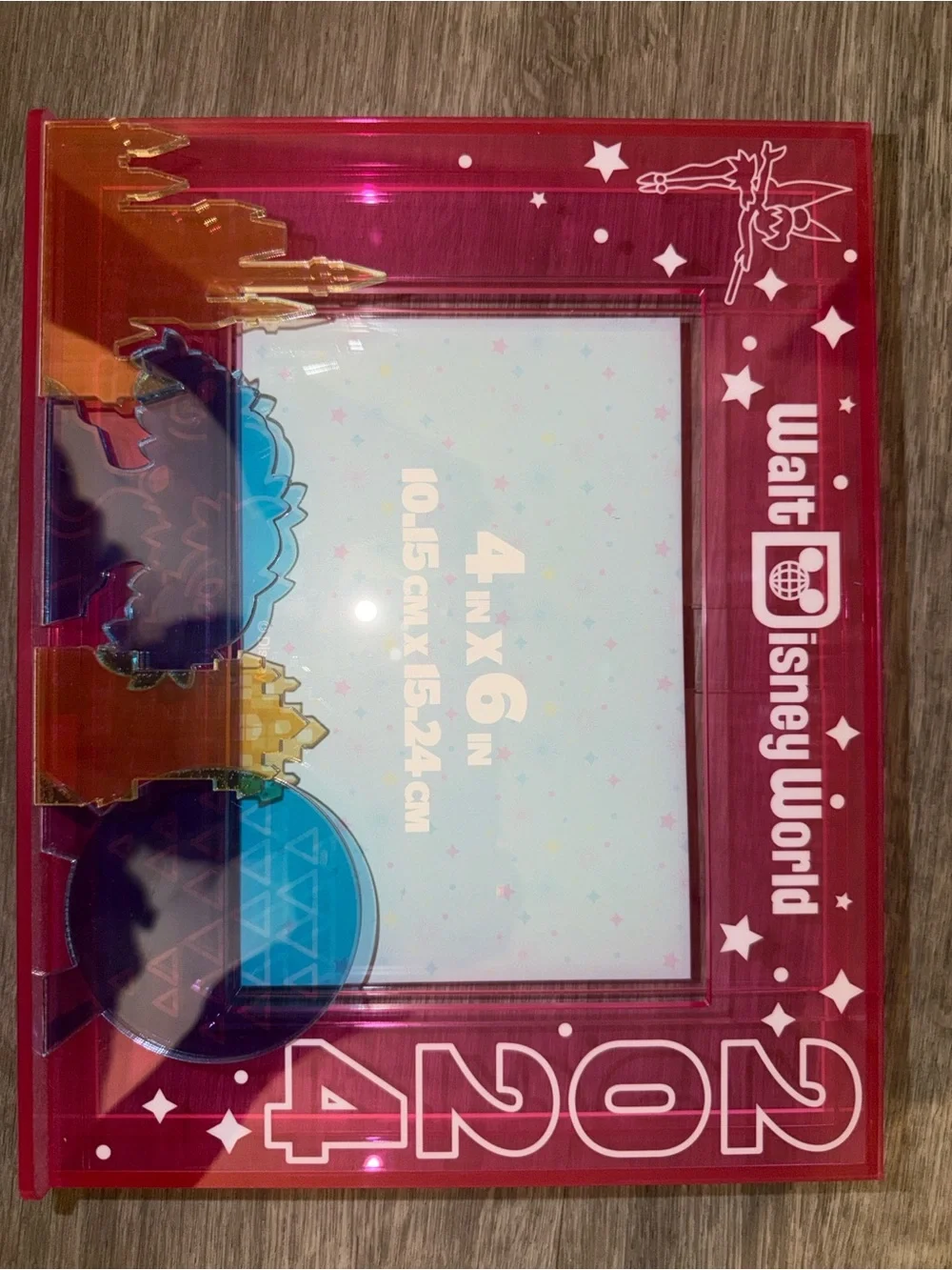 Disney Walt Disney World 2024 Pink Red and Blue Acrylic Photo Frame